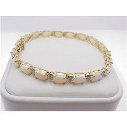 Lady's Opal and Diamond Bracelet