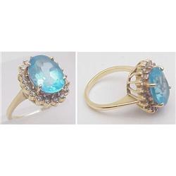 Lady's blue topaz ring