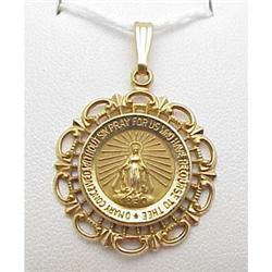 14kt Religious medal