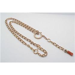 Rose gold chain with coral pendant