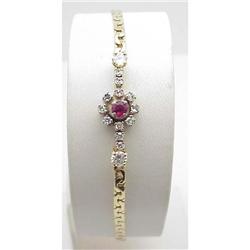 Ruby and diamond bracelet