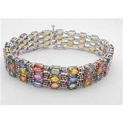Multi-Colored Sapphire Bracelet