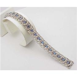 Violet Blue Sapphire & Diamond Bracelet