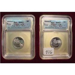 2005 Ocean View Nickel Set ICG MS 67