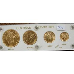 U.S. Gold Type Set Liberty AU-BU