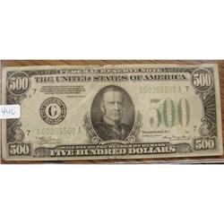 1934-A $500 Federal Reserve Note Good