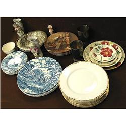 Lot of pottery and silver plate
