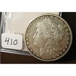 1890-CC Morgan Silver Dollar F
