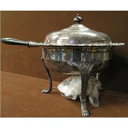 Silver plate Chafing dish with book