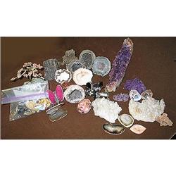 Geodes with crystals and other minerals