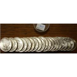 1923 Peace Silver Dollars 20pc Roll BU