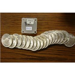 20pc Peace Silver Dollars AU/BU