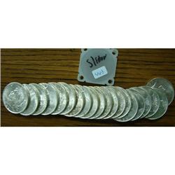 20pc Peace Silver Dollars AU/BU