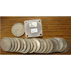 20 pcs Morgan Silver Dollars G / XF Pre