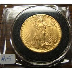 1908 $20.00 Saint Gaudens BU