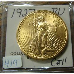 1927 $20.00 Saint Gaudens BU-63 Flashy