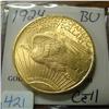 Image 2 : 1924 $20.00 Saint Gaudens BU
