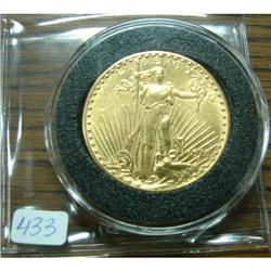 1928 $20.00 Saint Gaudens AU58