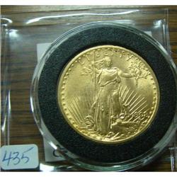 1908 $20.00 Saint Gaudens AU Cleaned