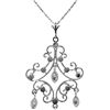 Image 1 : Genuine 0.02 ctw Diamond Anniversary Necklace 14KT White Gold - REF-36N5R