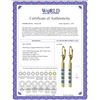 Image 2 : Genuine 0.70 ctw Blue Topaz Earrings 14KT Yellow Gold - REF-55T2A