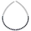 Image 1 : Natural 13.08 CTW Sapphire & Diamond Necklace 14K White Gold - REF-637Y2N