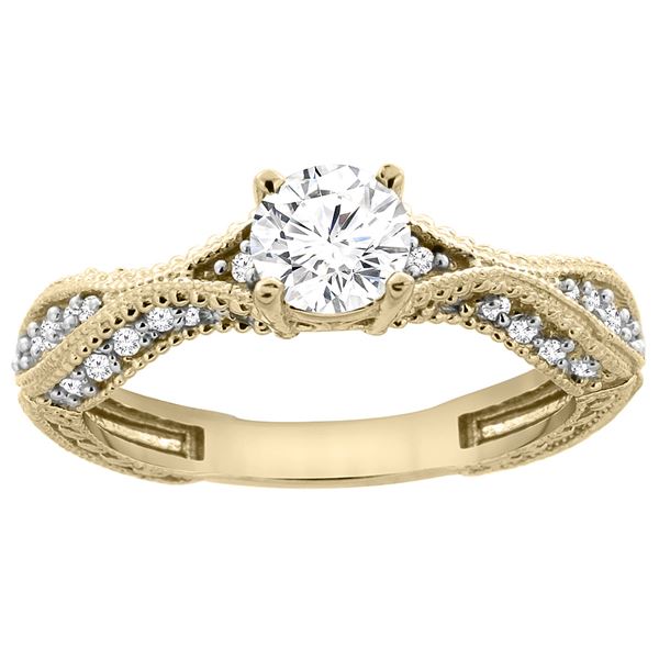 0.75 CTW Diamond Ring 14K Yellow Gold - REF-169X3M