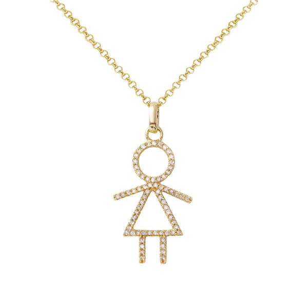 Natural 0.24 CTW Diamond Necklace 14K Yellow Gold - REF-34X2T