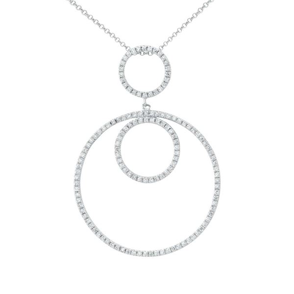 Natural 0.59 CTW Diamond Necklace 14K White Gold - REF-59R4K