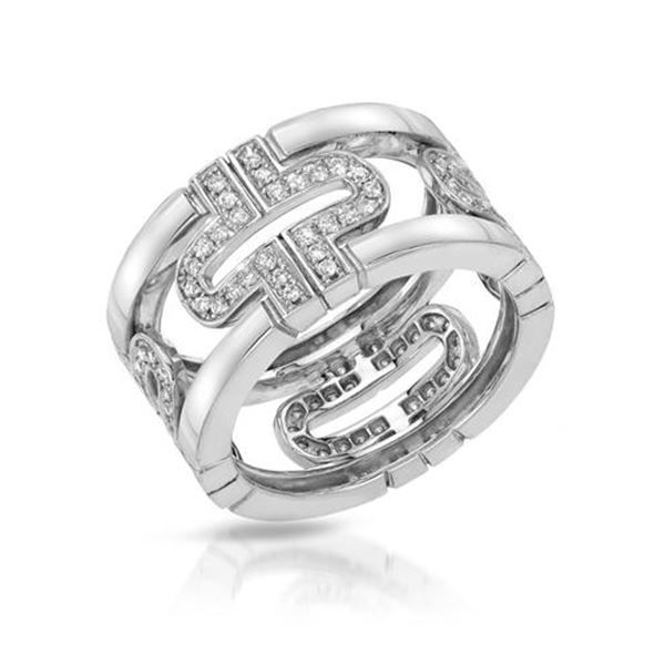 Natural 0.61 CTW Diamond Engagement Ring 14K Gold - REF-98R3K