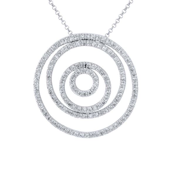 Natural 1.33 CTW Diamond Necklace 14K White Gold - REF-107X3T