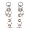 Image 1 : Natural 0.52 CTW Diamond Earrings 14K Two Tone Rose Gold - REF-99R9K