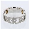 Image 1 : Natural 0.24 CTW Princess Diamond Ring 14K Two Tone Yellow Gold - REF-110X7T