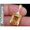 Image 1 : .75 ct Blue & White Sapphire Pendant 14kt Gold