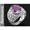 Image 1 : Mens 12.00 ct Ruby & VS Diamond Gents Ring 14kt Gold