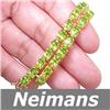 Image 1 : USGL Certified Gem 25.25 ct Peridot Bracelet 14kt Gold