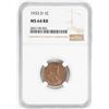 Image 1 : 1933-D Lincoln Wheat Cent Coin NGC MS64RB