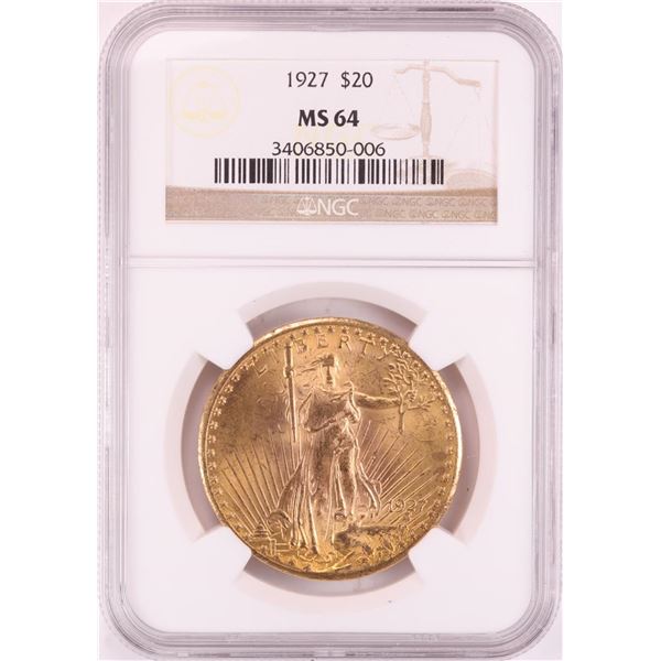 1927 $20 St. Gaudens Double Eagle Gold Coin NGC MS64