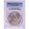 Image 1 : 1887 $1 Morgan Silver Dollar Coin PCGS MS63