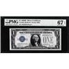 Image 1 : 1928B $1 Funnyback Silver Certificate Note Fr.1602 PMG Superb Gem Uncirculated 67EPQ