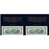 Image 2 : Lot of (2) 2003A 22KT Gold Leaf $2 Federal Reserve Notes Uncirculated in Envelope