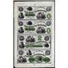 Image 1 : Uncut Sheet of $1/$1/$2/$3 The State Bank at New Brunswick, NJ Obsolete Notes