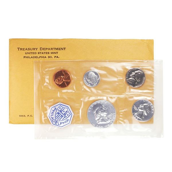 1963 (5) Coin Proof Set in Original Envelope