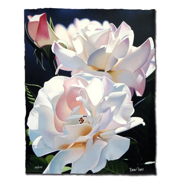 Brian Davis "Two White Roses" Limited Edition Giclee on Paper