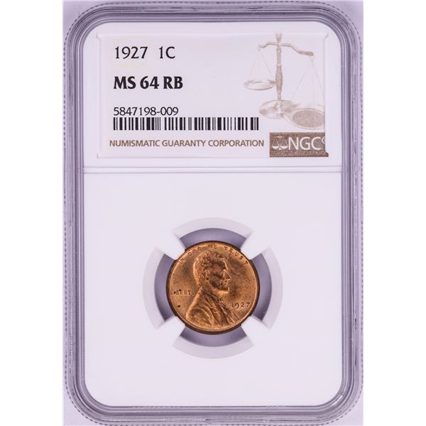 1927 Lincoln Wheat Cent Coin NGC MS64RB