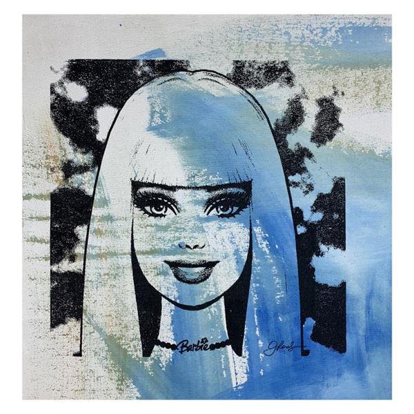 Gail Rodgers  Barbie  Original Mixed Media On Canvas