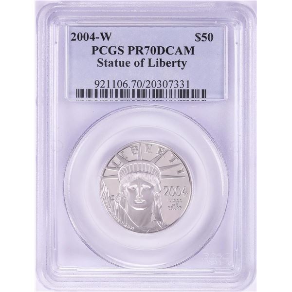 2004-W $50 Proof Platinum American Eagle Coin PCGS PR70DCAM