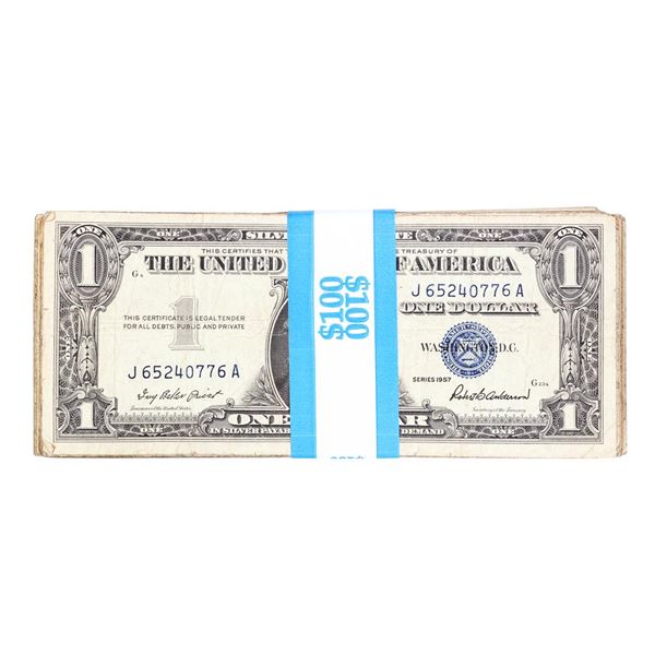 Lot of (100) 1957/A/B $1 Silver Certificate Notes