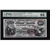 Image 1 : 1882BB $10 Commerce New York, NY CH# 733 National Note PMG Choice Uncirculated 64
