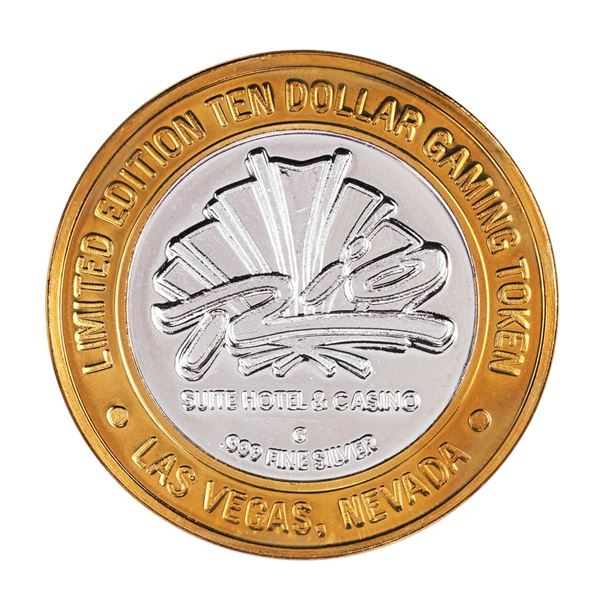.999 Silver Rio Suite Hotel & Casino Las Vegas $10 Limited Edition Gaming Token